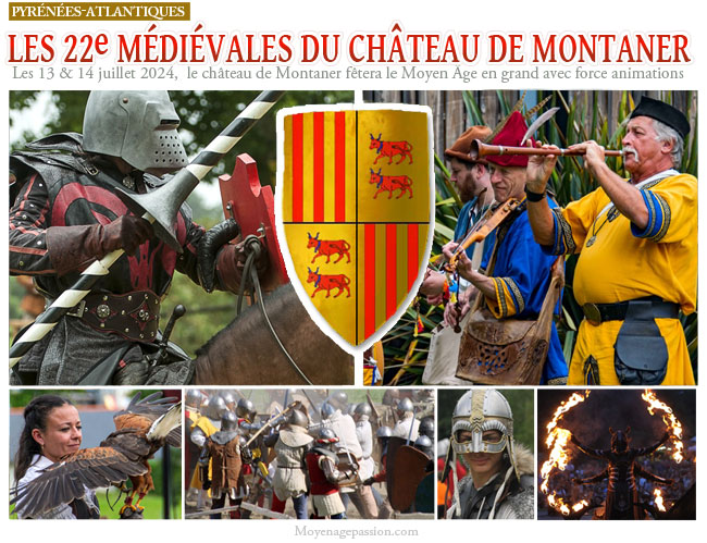 Compagnies médiévales et animations pour les 22eme médiévales du Château de Montaner (carte postale)