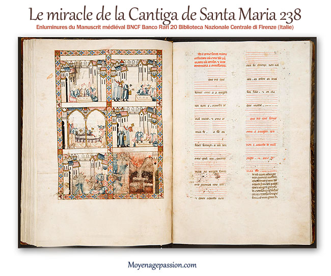 La Cantiga de Maria 238 dans le Manuscrit de Florence (BNCF 20 Banco Rari), chant marial et enluminure du XIVe siècle