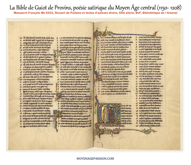 La Bible de Guiot de Provins enluminée dans le Manuscrit Français 5201 de la Bibliothèque de l'Arsenal